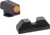 AmeriGlo Green Tritium Lamp, Orange Outline FRONT, Black Serrated U notch REAR, Gen 5, 17,19,19x,26,34,45, GL-5353