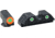 AmeriGlo Green Tritium Lamp, Orange Outline FRONT, Green Tritium Lamp, WhiteOutline U notch REAR, Gen 1-4, 17,19,22,23,24,26,27,33,34,35,37,38,39, GL-613