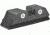 Ameriglo Night Sight, Classic Green REAR Only, .256in - Fits Glocks 17,19 GL-113R