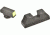 AmeriGlo Painted Front Black Rear Fits Glock 20,21,29,30,31,32,36 CLAW set Black Rear and Lumi Square Front GL-441