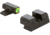 AmeriGlo Protector Sight Set for Springfield Hellcat w/Green Tritium LumiGreen Outline Front/ Black Serrated Rear, SA-533