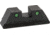 AmeriGlo Rear Only-Green Tritium Lamp, 2-dot Black Outlines .276 H .165 Sq Notch fits MOS slide, GL-875R