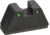 AmeriGlo Rear Only-Green Tritium Lamp, 2-dot Black Outlines .429 H .150 Sq Notch fits MOS slide, GTR-209