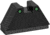 AmeriGlo Rear Only-Green Tritium Lamp, 2-dot Black Outlines .451 H .150 Sq Notch fits MOS slide, GTR-215