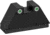 AmeriGlo Rear Only-Green Tritium Lamp, 2-dot White Outlines .451 H .150 Sq Notch fits MOS slide, GTR-115