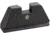 AmeriGlo Rear Only-Green Tritium Lamp, single dot No Outline .394 H .165 Sq Notch fits MOS slide, GL-141R
