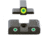 AmeriGlo Spartan 3 Dot Night Sight Set for SIG w/Green Tritium LumiGreen Outline Front/ Green Tritium White Outline Rear, SG-747