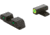 AmeriGlo Spartan 3 Dot Night Sight Set, Springfield Hellcat w/Green Tritium LumiGreen Outline Front/Green Tritium Black Outline Rear, SA-546