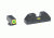 Ameriglo T-CAP Tritium Sight Set Glock 17/19/22 Green Front With Lumi-Lime Square Outline Green Rear Horizontal Line