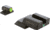 AmeriGlo Tritium Front and Rear Sights MP Shield 2 Dot night Sight set ProGlo Front with LumiLime Outline, GRN single Dot Rear SW-345
