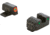 AmeriGlo Trooper Sets for Springfield Hellcat OSP w/Green Tritium Orange Outline Front/ Green Tritium Black Outline Rear, SA-816