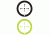 Burris Ballistic CQ Reticle - Green Illuminated / Black unilliminated