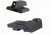 Kensight BoMar BMCS Adjustable Target 1911 Rear Night Sight Set Beveled Blade Tritium w/ Arctic White Outlines, Black, 960-095