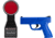 LaserLyte Target and Trainer Pistol Kit, Blue Laser Trainer Pistol, Black/Red, 1215346