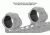Leapers ACCU-SYNC 30mm High Pro 50mm / Offset Picatinny Rings AIR32250