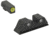 Meprolight Hyper-Bright Plus Co-Witness Glock Standand Frame, Black Glock Yellow Ring, 040224318021, 040224318021
