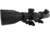 Monstrum 3-12x42 AO Rifle Scope with Illuminated Mil-Dot Reticle and Offset Reversible Scope Rings, Black, S31242-R-RGAO-V2