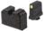 Night Fision Optics Ready Stealth Glock Night Sight Set, Glock 17/19/34 w/ DPP/509t/Romeo Pro, Yellow Front Ring, Blank Rear Sight, GLK-001-469-494-YGZX