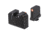Night Fision Optics Ready Stealth Night Sight Set, Glock 17/19/34 w/ DPP/509t/Romeo Pro, Orange Front, Black, GLK-001-469-494-OGZG