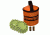 Powerflare PF-200 Softpack,  2 Safety Lights,Infrared LED,Orange Bag,2 Batteries, Olive Drab Shell SP2O-I-OD