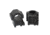 Kensight USTS McBros Double Width Steel Scope Rings, Ribbed, Black, 660-652