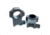 Kensight USTS Standard Width Steel Scope Rings, 1.500in Extra Hight Profile, Smooth, Black, 660-625