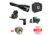 Wicked Hunting Lights A55iC LED Red Night Hunting Light Kit, Black, W2060