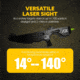 ADE Advanced Optics M-Lok Angled Foregrip/Handstop, Green Laser, Black, HG77