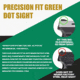 ADE Advanced Optics RD3-006 1x Reflex Green Dot Sight w/Taurus G2C/G2 Optic Mount Plate