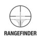 AIM Sports Inc 4X32 Compact Rangfinder Scope W/Rings &amp; Sunshade, Black, Medium, JTR432B-S
