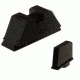 AmeriGlo Black Front and Rear set All Fits Glock Models. Tall set for suppressor use. Black Front/Rear GL-429