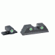 Ameriglo Classic Tritium 3-Dot Night Sights For Bersa BP9/40/380 Green Front Green Rear