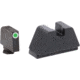 AmeriGlo Glock XL Tritium Night Sight Suppressor/Optic Height Set, Green Tritium Black Outline .315in front FlatBlack .394in Rear, Fits all Glock Except 42 &amp; 43, XL, up to 0.284in DH, GL-809