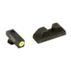 Ameriglo Glock 42 and 43 Front Serrated Round Notch Rear Sight, Green Tritium LimeGreenLumi Outline Front Black Re, AMGGL-352