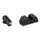 AmeriGlo Optics Compatible Tritium Handgun Sight Set, All Glocks, Flat Black .295in Rear, 1L Tall Green w/ White .220in Front, GL-480