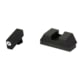 AmeriGlo Optics Compatible Tritium Handgun Sight Set, All Glocks, Flat Black .295in Rear, 1L Tall Green w/ White .220in Front, GL-480