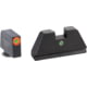 AmeriGlo Glock Tritium Night Sight Suppressor/Optics Height Sight, Green tritium Lamp Orange outline front, Single green tritium dot rear .315in F .394in R, XL, up to 0.284in DH, GL-291