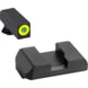 AmeriGlo Green tritium Lamp, LumiGreen Outline FRONT, Black serrated REAR, Glock Gen 5, 17,19,19x,26,34,45, GL-5701