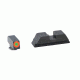 Ameriglo Hackathorn Night Set For Glock 42 Orange Outline Front Black Rear