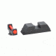 Ameriglo Night Sight Set, Spec. Combo - Red Fiber Front / Flat Black Rear - Fits Glocks 17/19/22 GFT-113