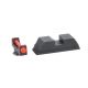 Ameriglo Night Sight Set, Spec. Combo - Red Fiber Front / Flat Black Rear - For Glocks 17/19/22 GFT-113