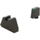 AmeriGlo Optic Compatible 4XL Tall Green Tritium Black Outline .385in front, FlatBlack .480in Rear, GL-824