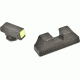 AmeriGlo Painted Front Black Rear Fits Glock 20,21,29,30,31,32,36 CLAW set Black Rear and Lumi Square Front GL-441