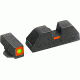 AmeriGlo Painted Rear Sight .272in. Height, Orange line, .155in. notch GL-616OR