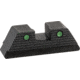 AmeriGlo Rear Only-Green Tritium Lamp, 2-dot Black Outlines .276 H .165 Sq Notch fits MOS slide, GL-875R