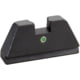 AmeriGlo Rear Only-Green Tritium Lamp, single dot No Outline .394" H .165" Sq Notch fits MOS slide, GL-141R