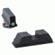 Ameriglo DEFOOR Night Sight Tactical Sets, Serrated Front Flat Rear, for Glock 17,19,22,23,24,26,27,33,34,35,37,38,39, Gen 1-4, Green GT-514