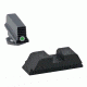 Ameriglo DEFOOR Night Sight Tactical Sets, Serrated Front Flat Rear, for Glock 42,43,43X, Green, GT-517