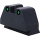 AmeriGlo Smith and Wesson Rear Sight, Green Tritium 2-Dot Black Outlines .492inH .150in Sq Notch, Smith &amp; Wesson, SW-2200R