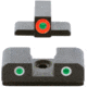 AmeriGlo Spartan 3 Dot Night Sight Set for SIG/XD w/Green Tritium Orange Outline Front/ Green Tritium White Outline Rear, SG-745
